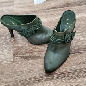Gianni Bini Green Women's Heeled Mules